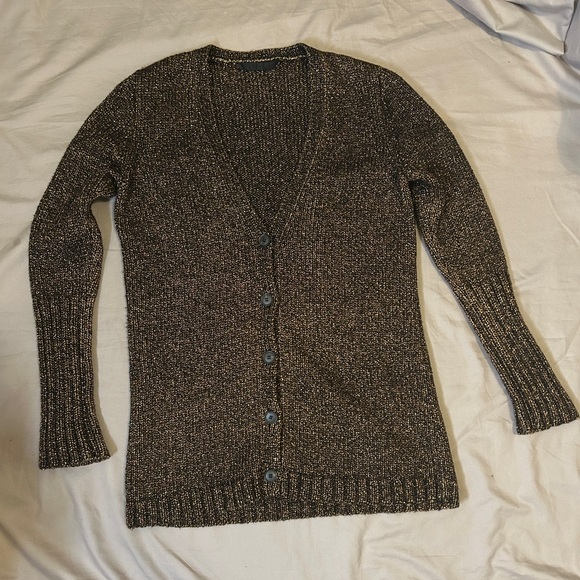Jenni Kayne Sweaters - Jenni Kayne gold black sparkly sweater cardigan Size Small